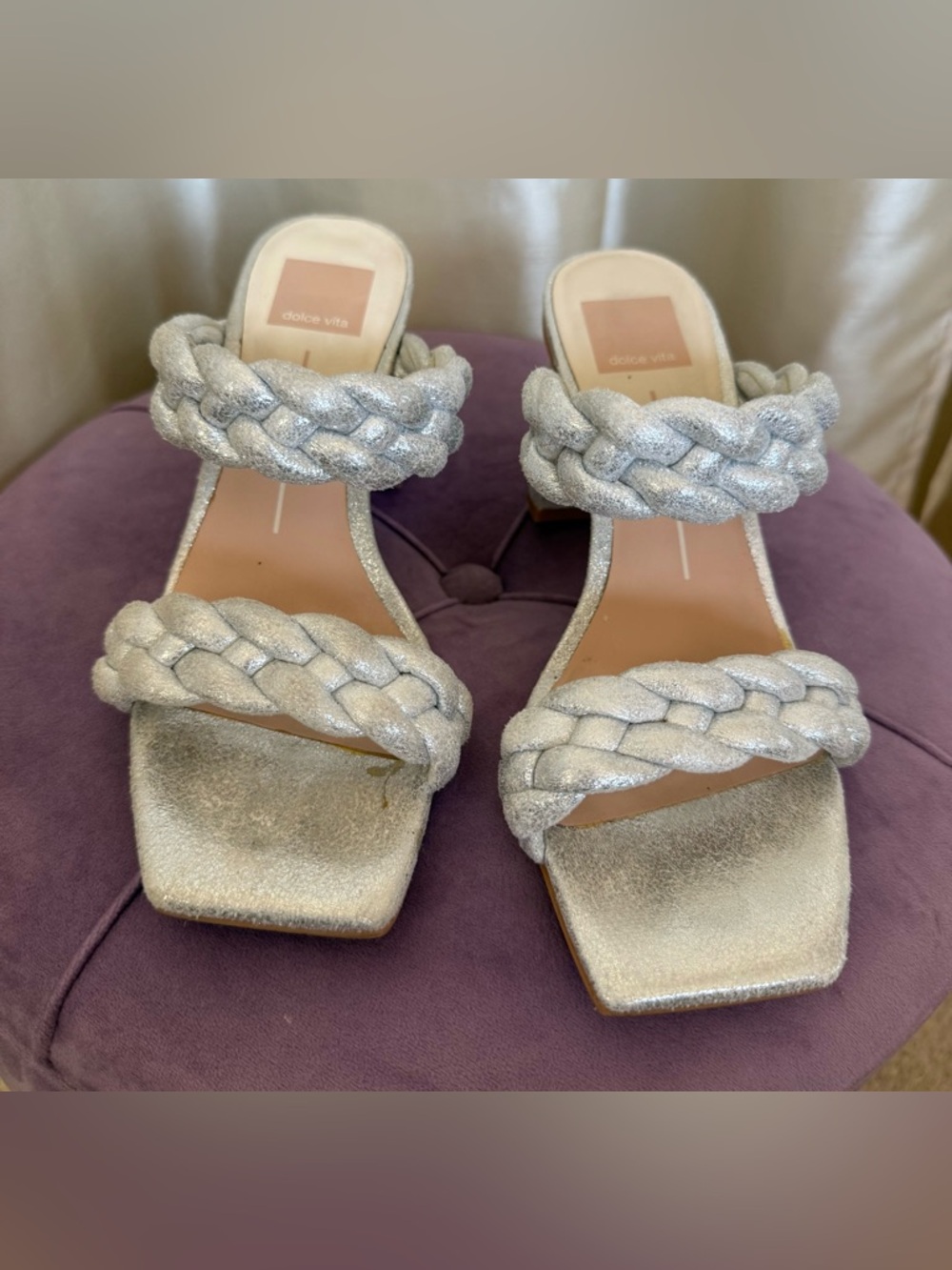Dolce Vita Paily Braided Heeled Sandals Size 7 EUC